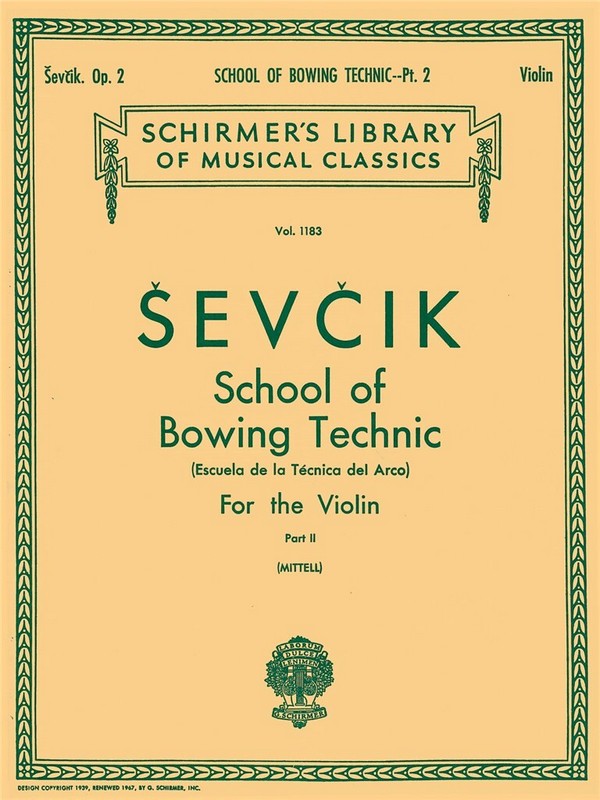 School of Bowing Technics op. 2 Book 2