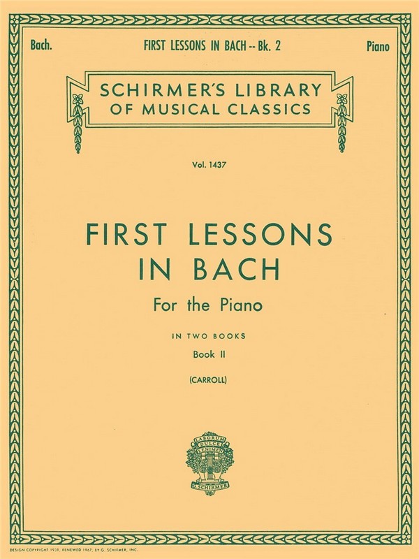 Johann Sebastian Bach, First Lessons In Bach Book Two