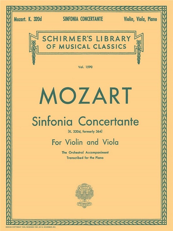 Wolfgang Amadeus Mozart, Sinfonia Concertante