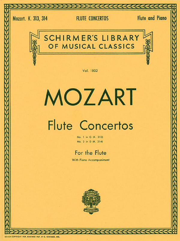 Flute Concertos in G No. 1 KV313 and in D No.2 KV314