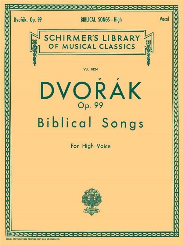 Antonín Dvorák, Biblical Songs Op.99