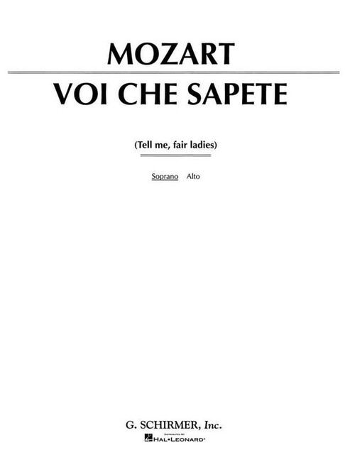 Voi Che Sapete (Tell me, fair Ladies)