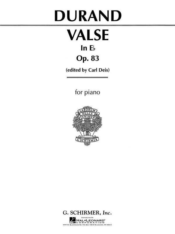 Auguste Durand, Valse in E Flat, Op. 83