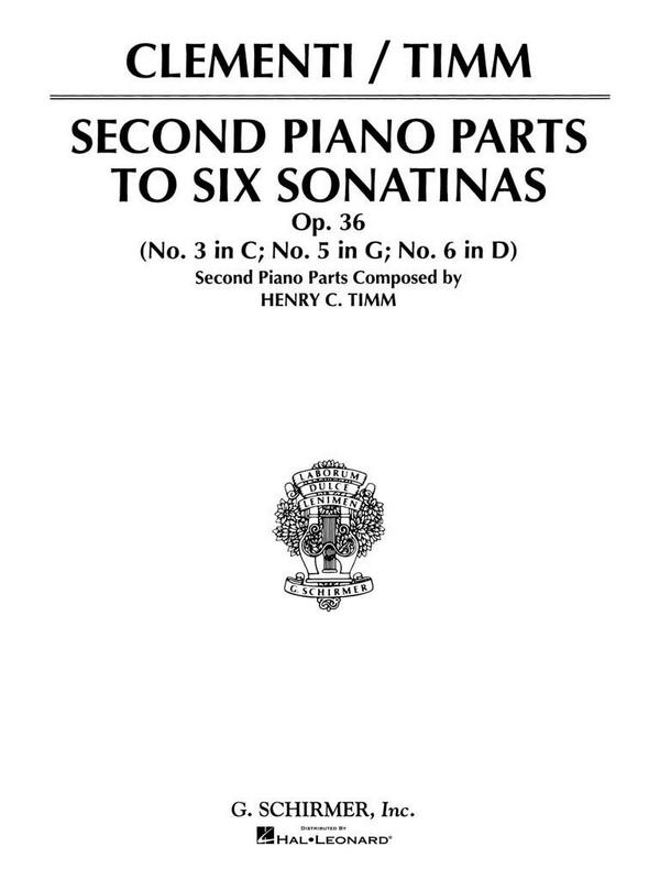 Muzio Clementi, Sonatinas, Op. 36 - Book 2