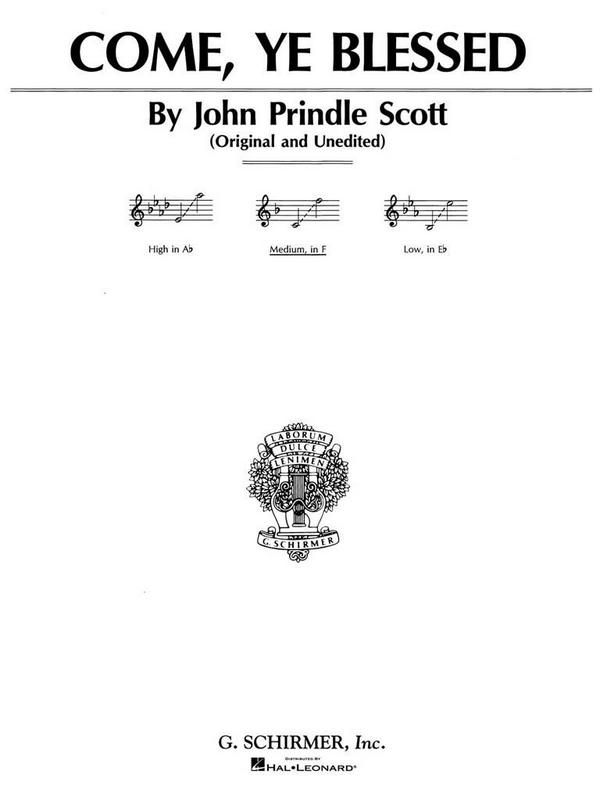 John Prindle Scott, Come Ye Blessed