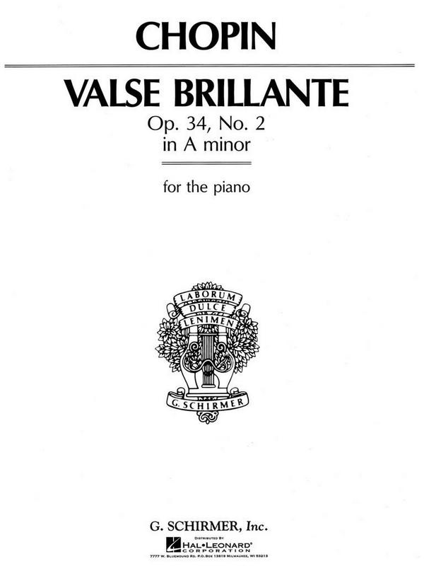 Frédéric Chopin, Valse Brillante In A Minor Op.34 No.2