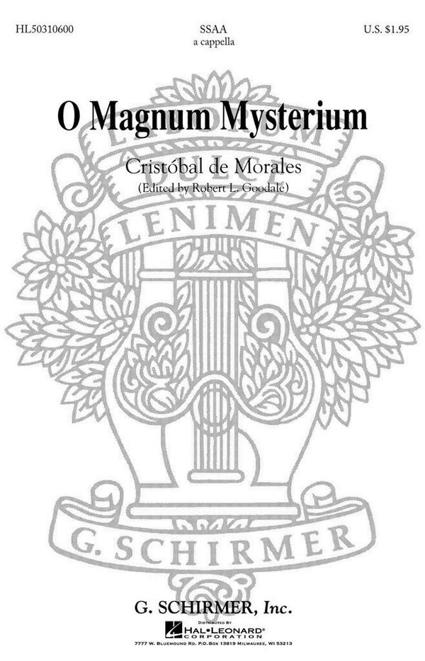 C Morales, O Magnum Mysterium - O Great Mystery