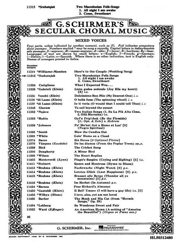 Traditional, Two Macedonian Folk Songs