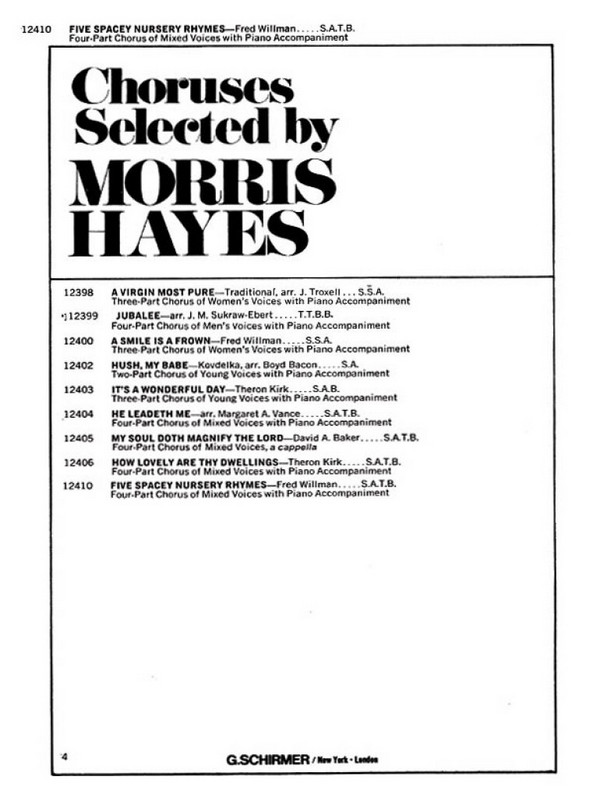 Fred Willman, 5 Spacey Nursery Rhyme