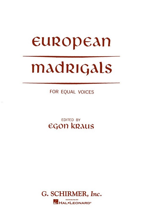 European Madrigals Equal Voices
