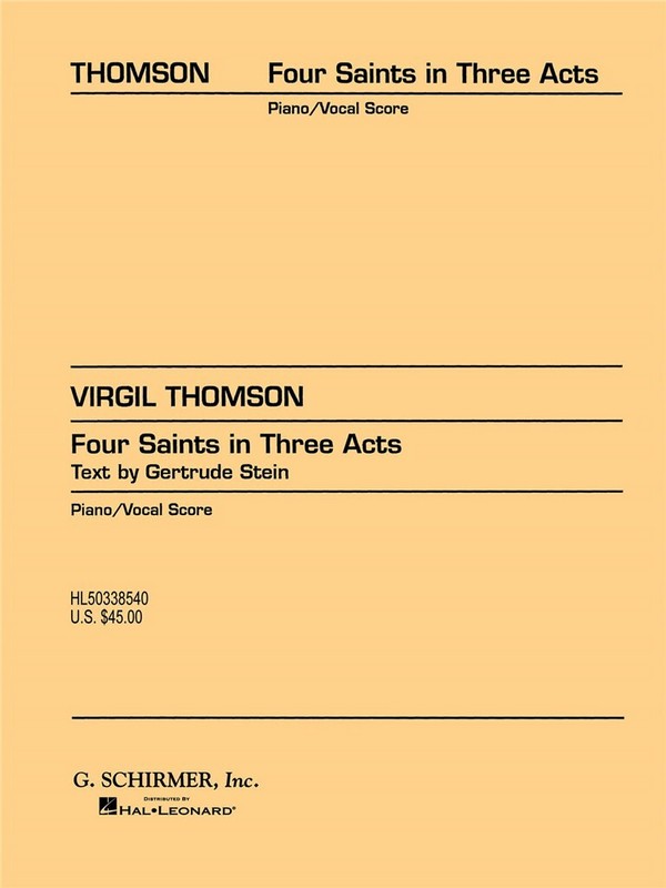 Virgil Thomson, Four Saints In Three Acts