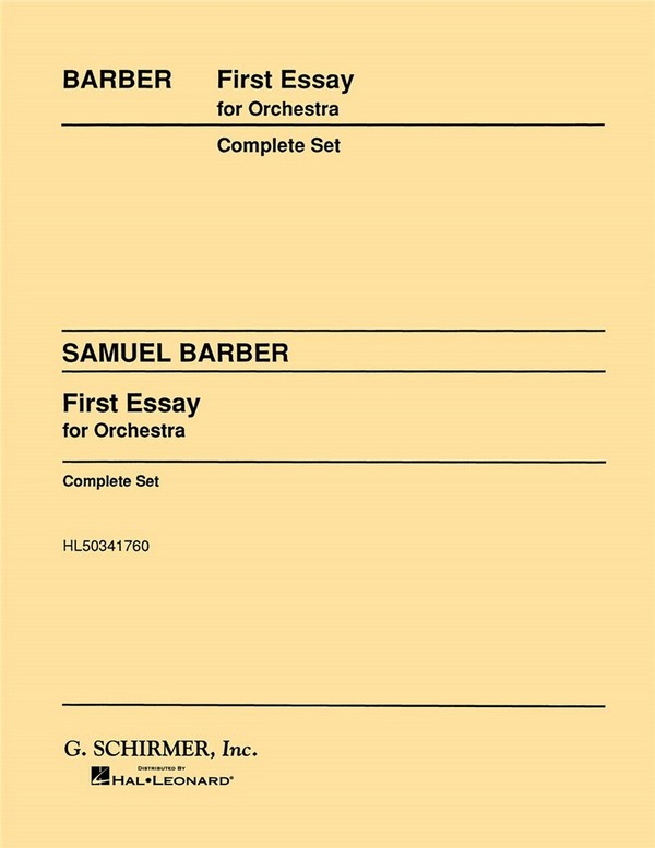 Samuel Barber, First Essay For Orchestra - Complete Set