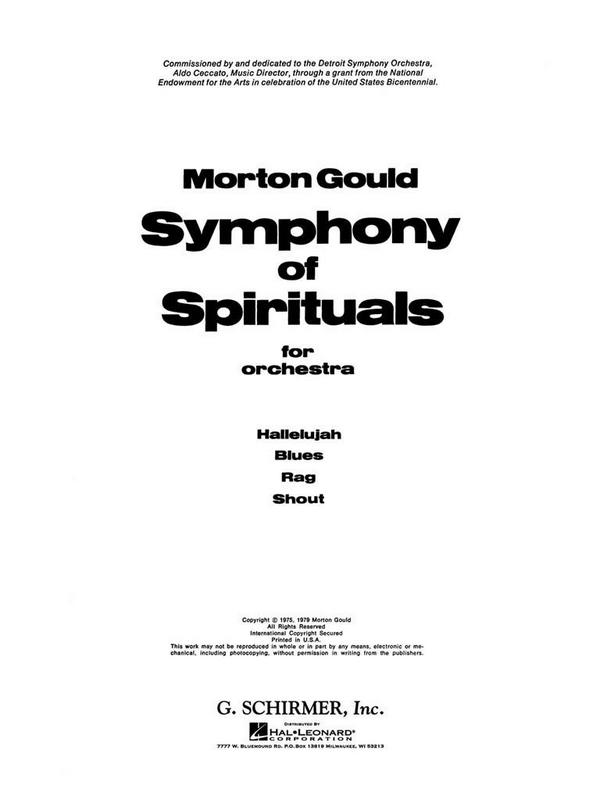 Morton Gould, Symphony of Spirituals