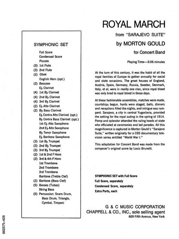 Morton Gould, Royal March (from Sarajevo Suite)