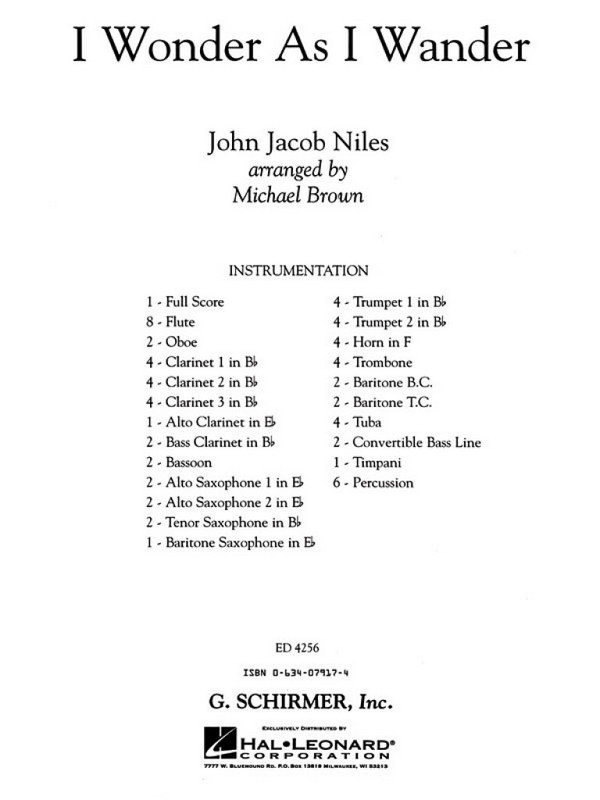 I Wonder As I Wander