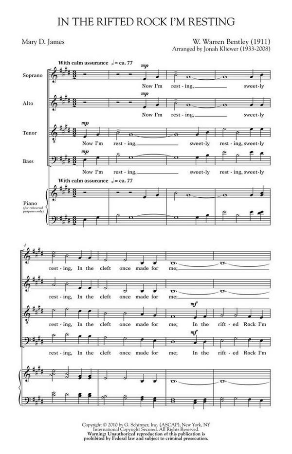 In The Rifted Rock I'm Resting