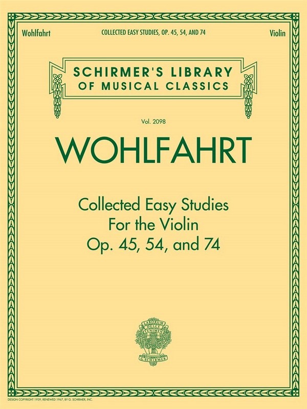 Franz Wohlfahrt, Collected Easy Studies For The Violin