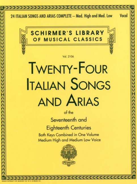 24 italian Songs and Arias