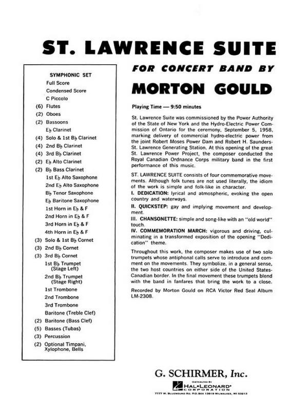 Morton Gould, St. Lawrence Suite