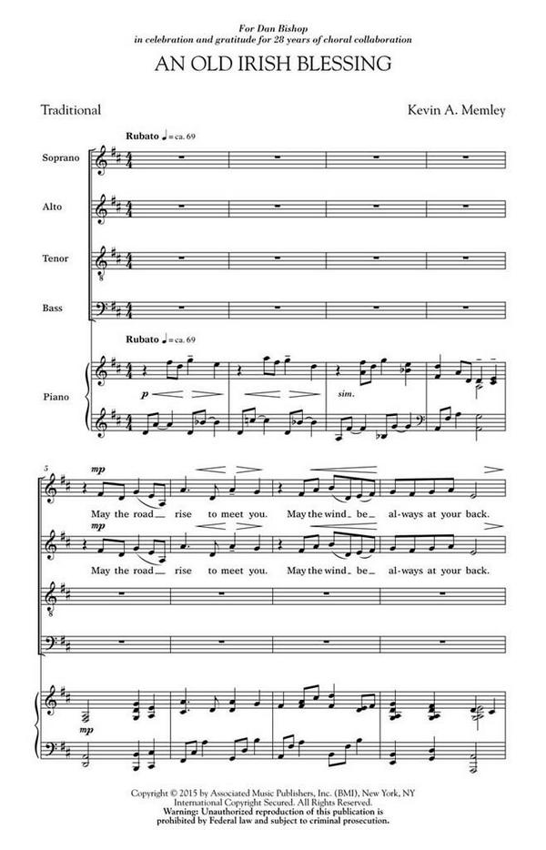 Kevin Memley, An Old Irish Blessing