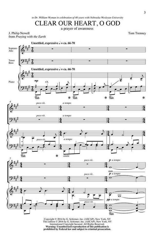 Tom Trenney, Clear Our Heart, O God