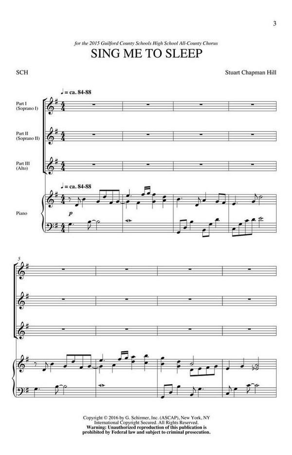 Stuart Chapman Hill, Sing Me to Sleep