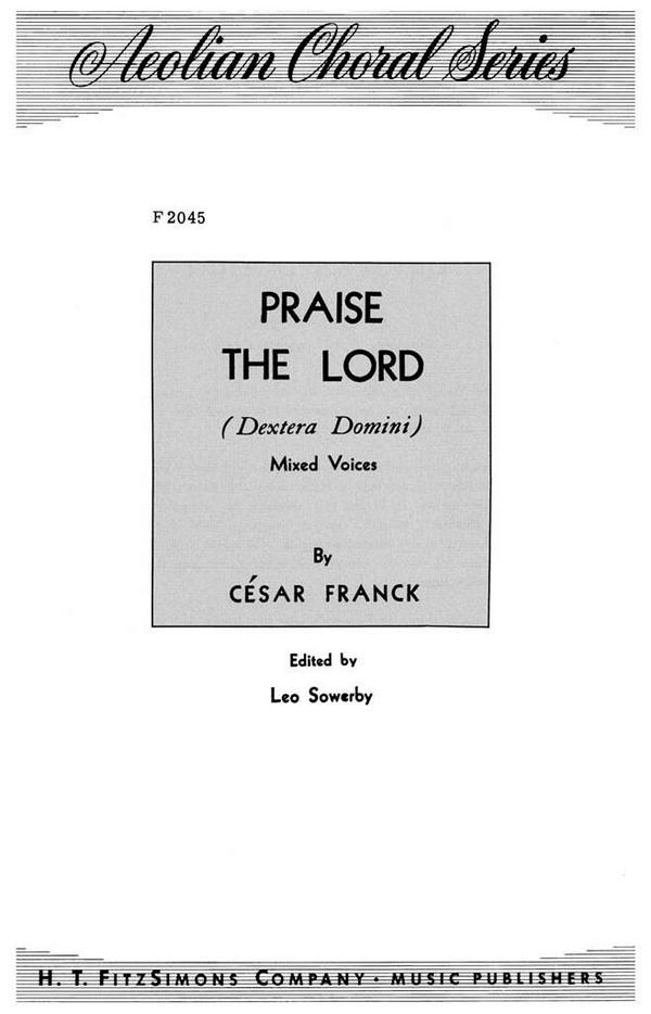 César Franck, Praise the Lord