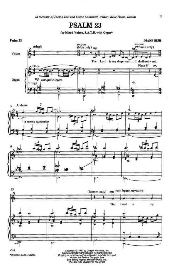 Diane Bish, Psalm 23