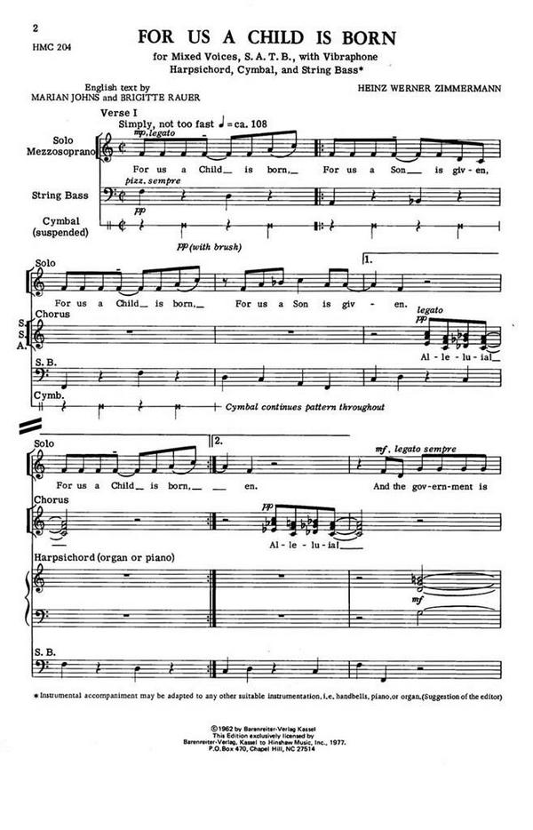 For us a Child is Born