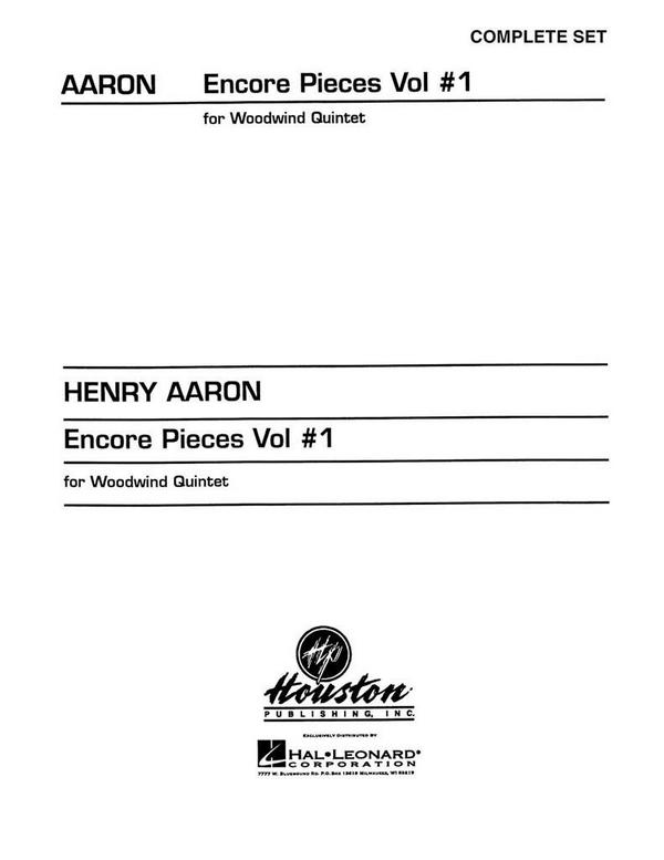 Encore Pieces for Woodwind Quintet - Volume 1