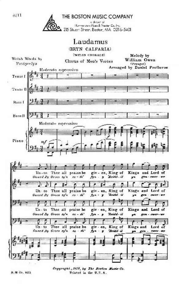 William Owen, Laudamus (Bryn Calfaira)