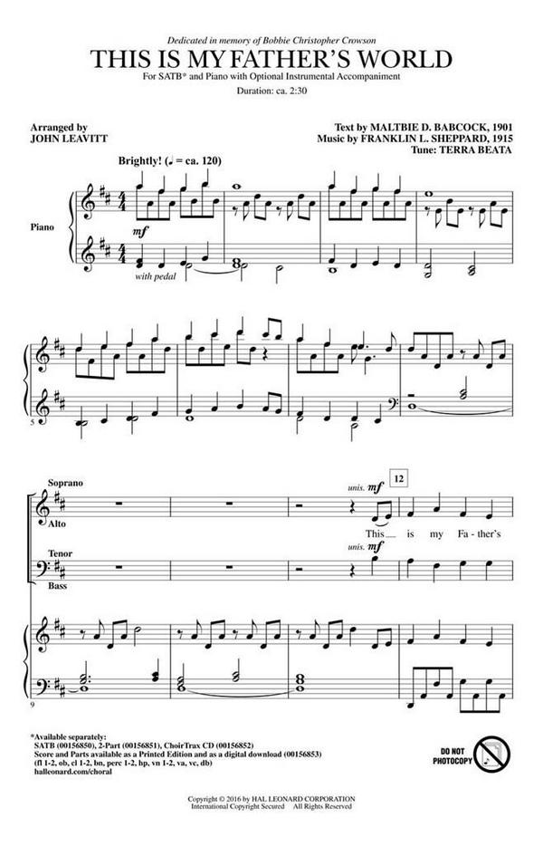 This Is My Father's World