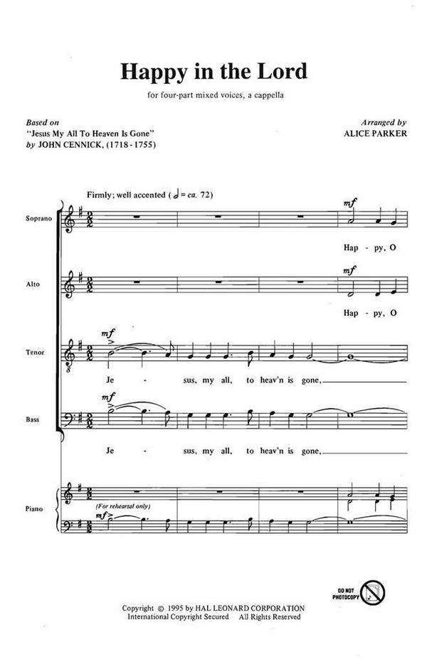 John Cennick, Happy in the Lord