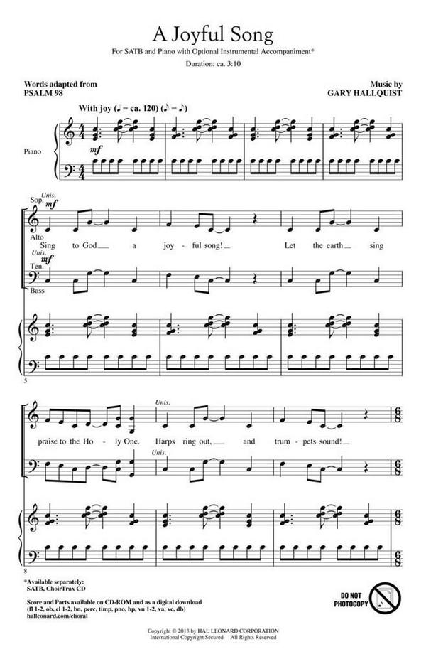 Gary Hallquist, A Joyful Song