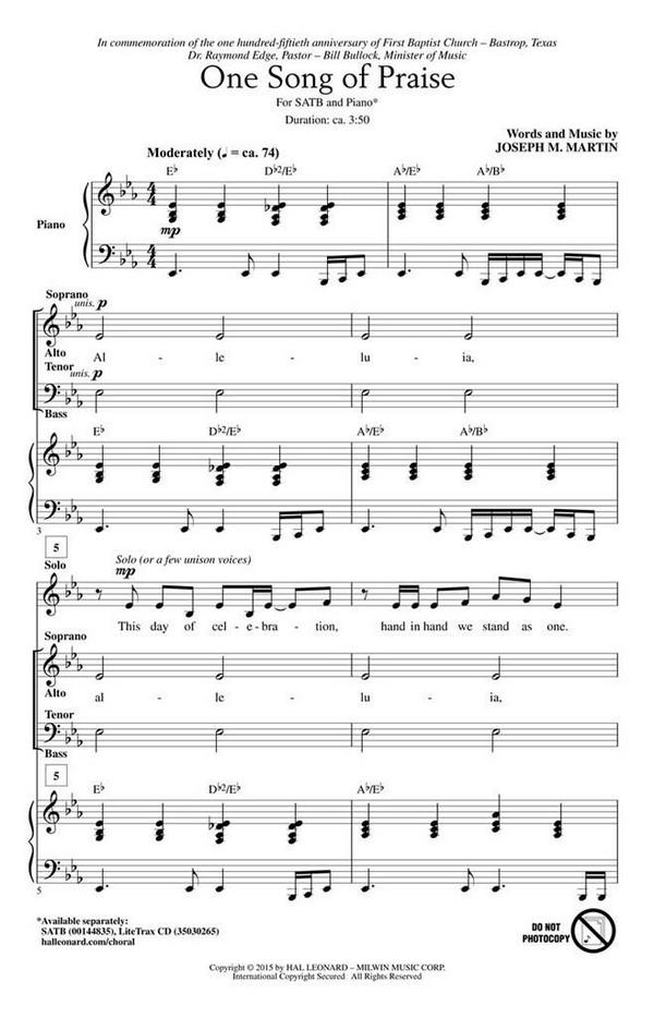 Joseph M. Martin, One Song of Praise
