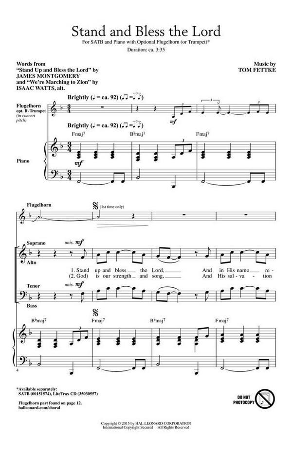 Tom Fettke, Stand and Bless the Lord