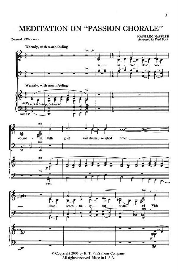 Hans Leo Hassler, Meditation On 'Passion Chorale'