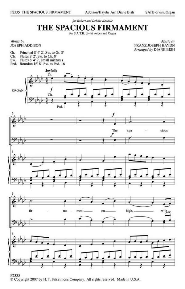 Franz Joseph Haydn, The Spacious Firstmament