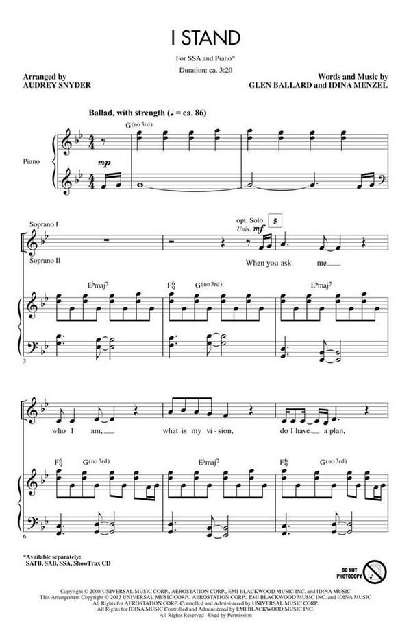 Glen Ballard_Idina Menzel, I Stand