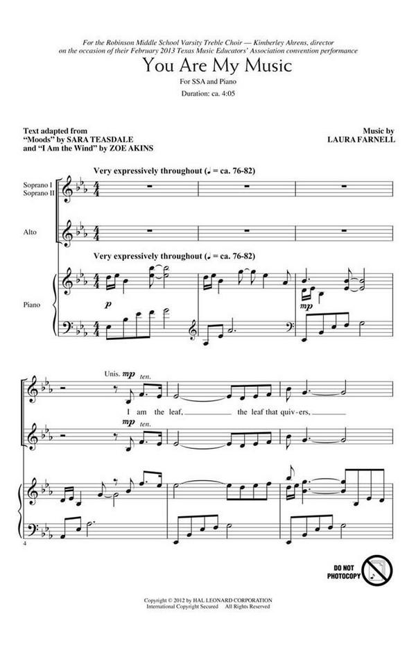 Laura Farnell, You Are My Music