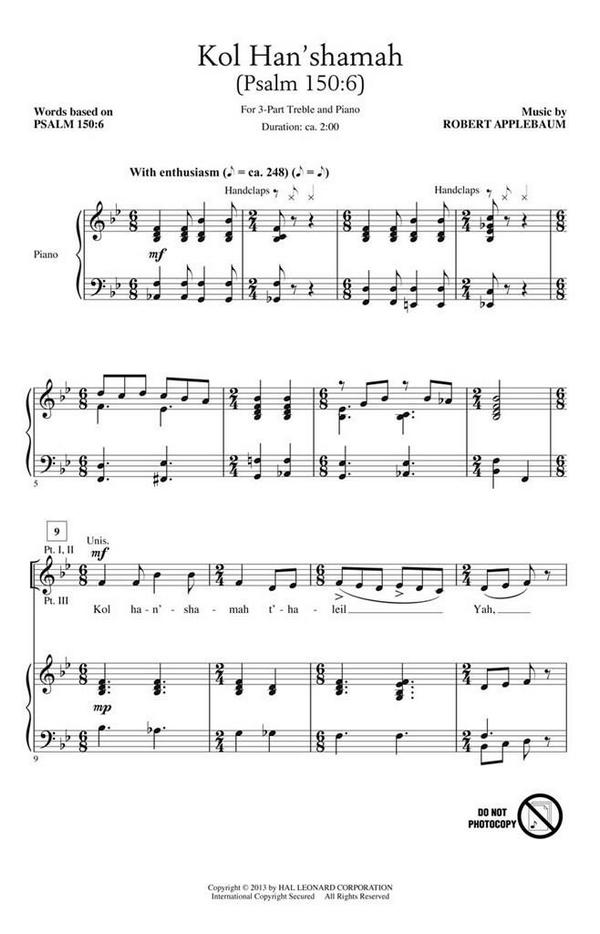 Robert Applebaum, Kol Han'shamah