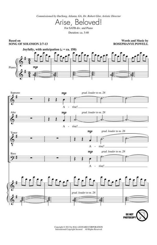 Rosephanye Powell, Arise, Beloved!