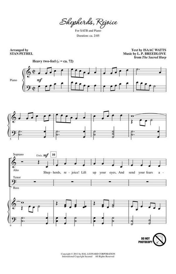 The Sacred Harp, Shepherds, Rejoice