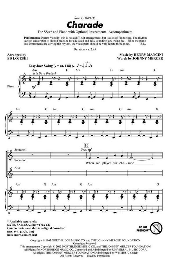 Henry Mancini_Johnny Mercer, Charade