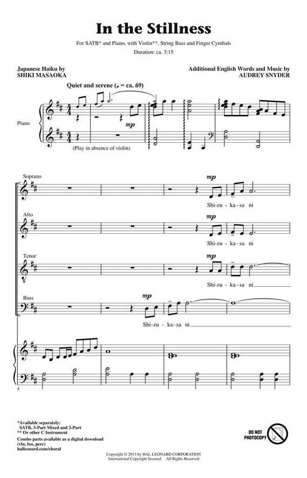 Audrey Snyder, In the Stillness