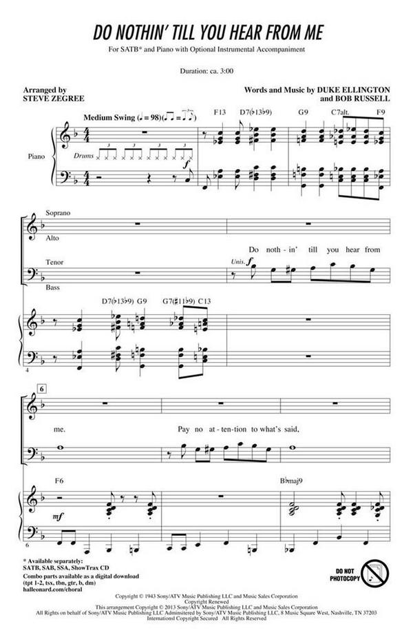 Duke Ellington, Do Nothin' Till You Hear from Me