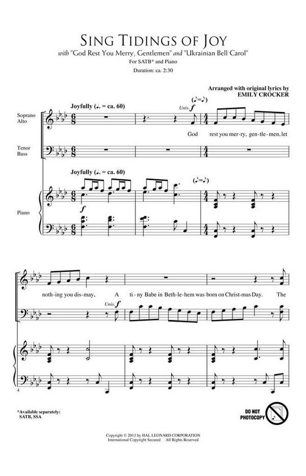 Sing Tidings of Joy