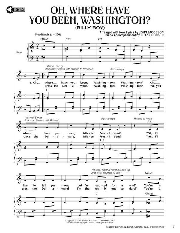 John Jacobson, Super Songs and Sing-Alongs: US Presidents