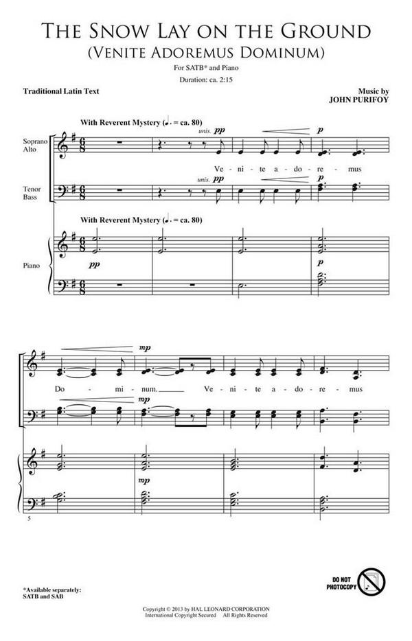 John Purifoy, The Snow Lay on the Ground