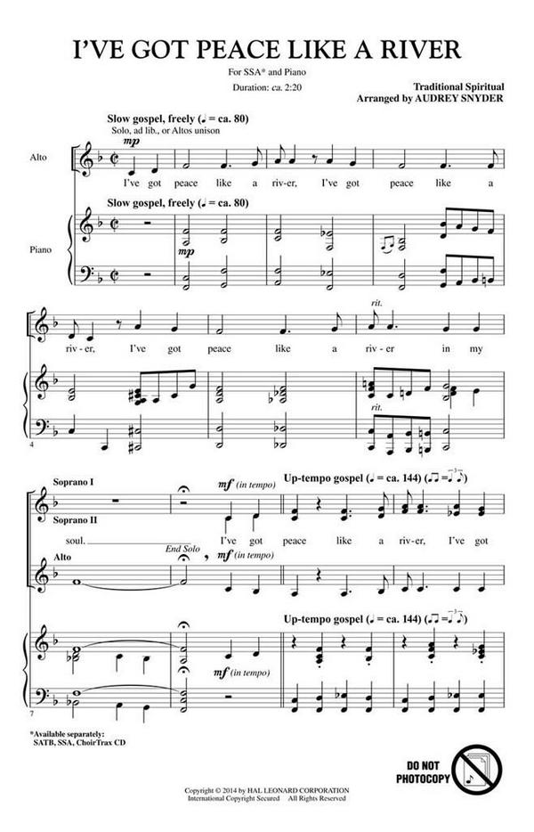 I've Got Peace Like a River